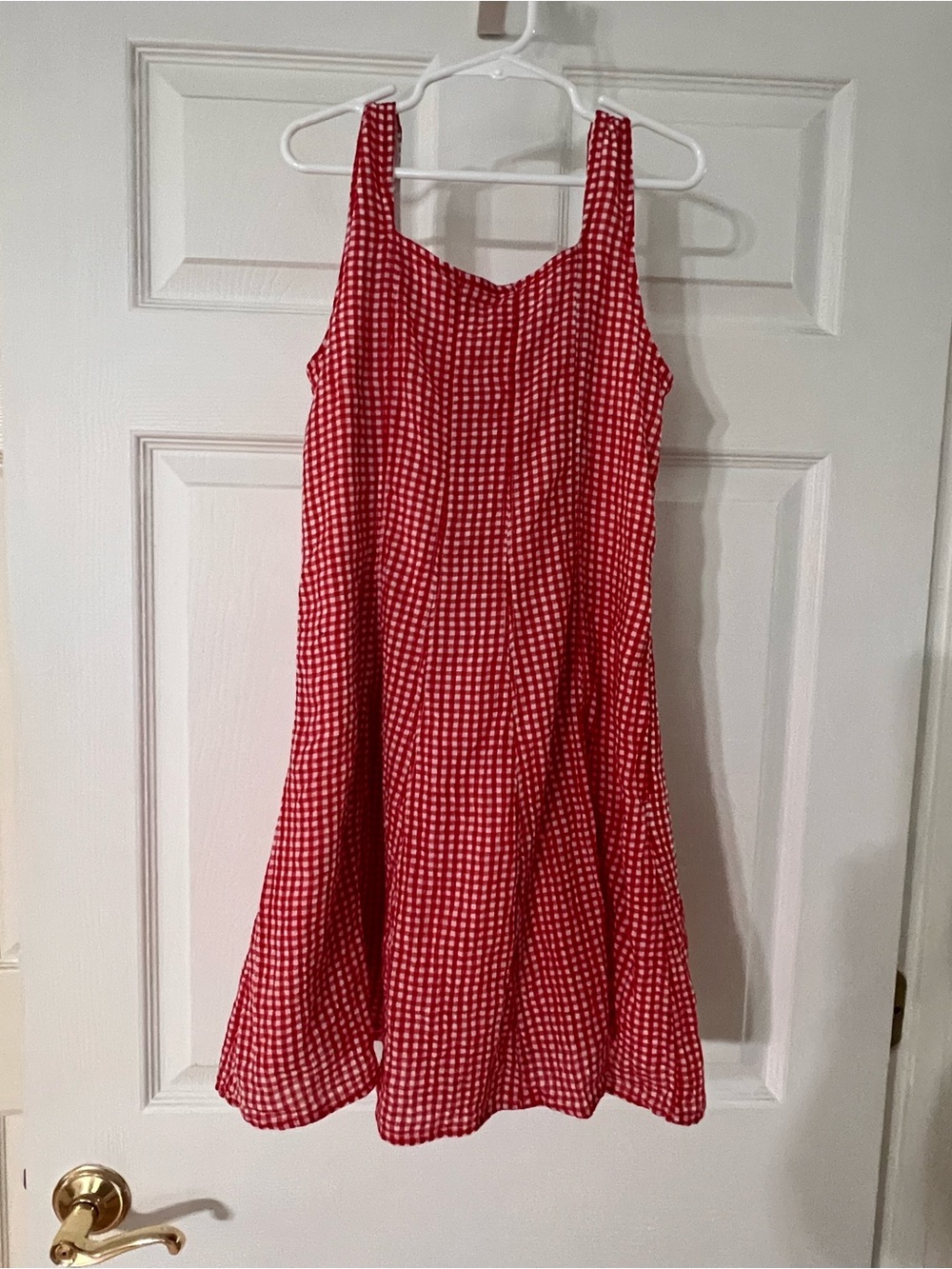 abercrombie kids Red Gingham Tank Dress